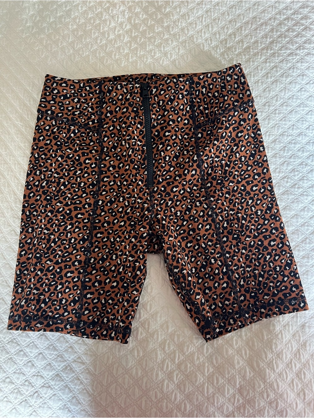 Free People Animal Print Biker Shorts